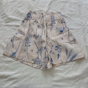 H&M Linen Blend Pull-On Shorts